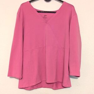 J Jill Shirt Womens Large Pink Top